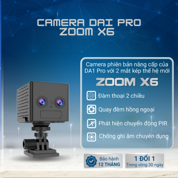 CAMERA DA1 PRO ZOOM 6X MẮT KÉP 4G TIẾT KIỆM ĐIỆN