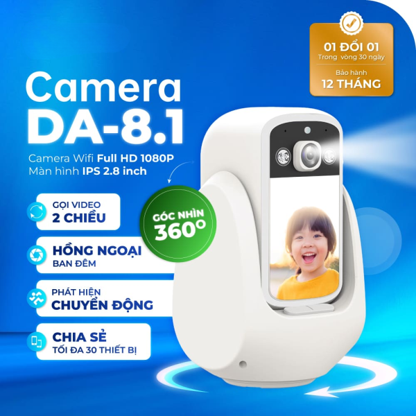 DA-8.1 Camera Gọi Video 2 Chiều – Màn hình IPS 2.8 inch