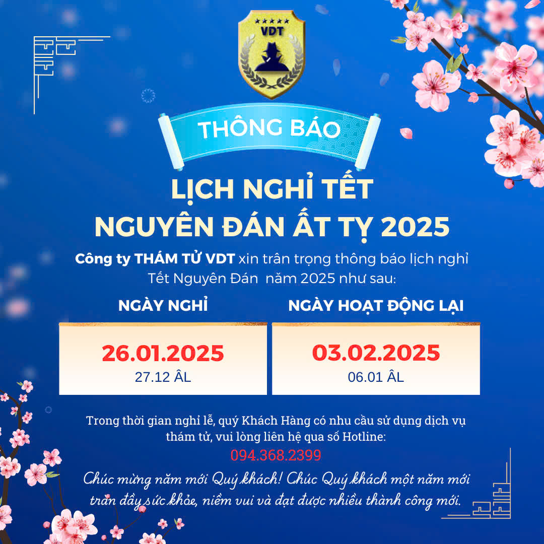 Thông Báo Lịch Nghỉ Tết Nguyên Đán Ất Tỵ 2025