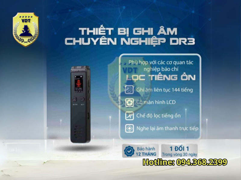 Hướng dẫn sử dụng thiết bị ghi âm DR1