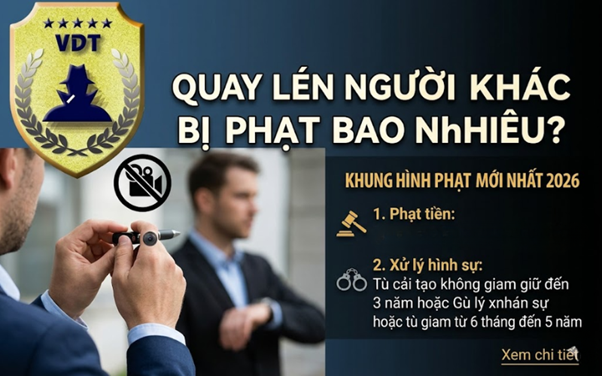 Quay Lén Người Khác Bị Phạt Bao Nhiêu? Khung Hình Phạt Mới Nhất 2026