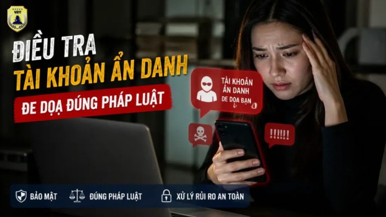 Điều tra tài khoản ẩn danh đe dọa đúng pháp luật