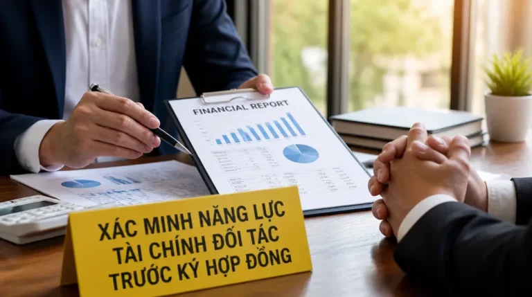 Xác minh năng lực tài chính đối tác trước ký hợp đồng: Giảm rủi ro công nợ