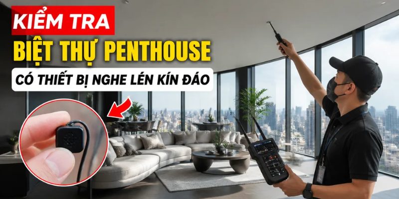 Kiểm tra biệt thự, Penthouse có thiết bị nghe lén: Rà soát toàn diện, trả lại không gian riêng tư Kiểm tra biệt thự penthouse có thiết bị nghe lén