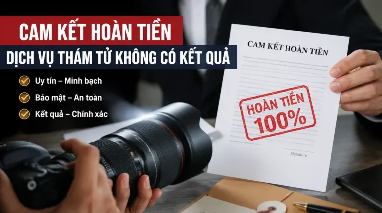 Cam kết hoàn tiền dịch vụ thám tử không có kết quả: Hiểu đúng để không mất tiền oan