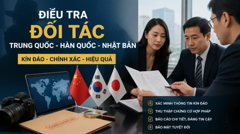 Điều tra đối tác Trung Quốc Hàn Quốc Nhật Bản kín đáo