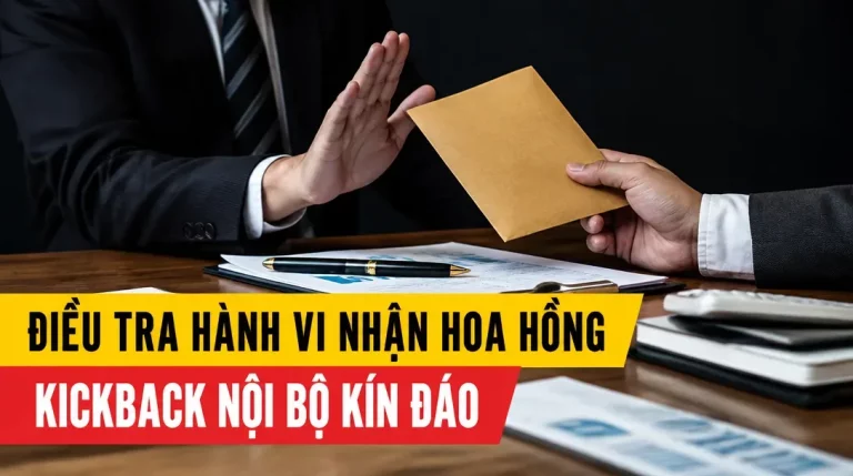 Điều tra hành vi nhận hoa hồng (Kickback) nội bộ: Lần dòng lợi ích, thu thập bằng chứng hợp pháp