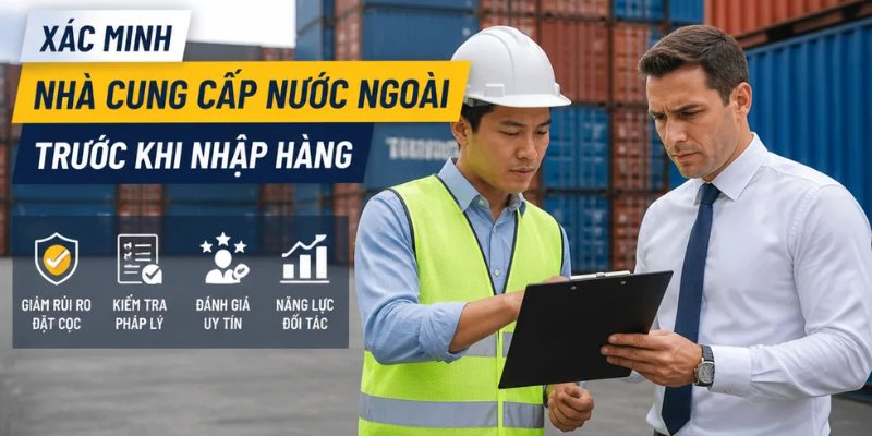 Xác minh nhà cung cấp nước ngoài trước khi nhập hàng, tránh mất cọc, hàng lỗi và đối tác ảo Xác minh nhà cung cấp nước ngoài trước khi nhập hàng