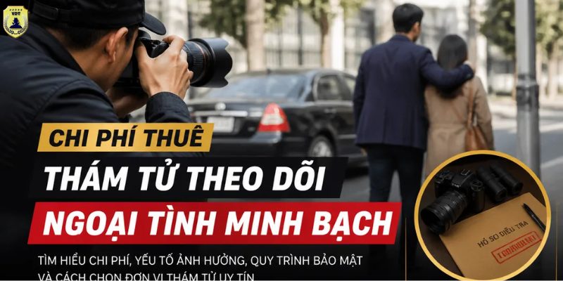 Chi phí thuê thám tử theo dõi ngoại tình bao nhiêu? Bảng giá 2026 chi phí thuê thám tử theo dõi ngoại tình