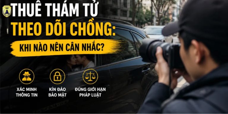 Thuê thám tử theo dõi chồng kín đáo, đúng pháp luật Thuê thám tử theo dõi chồng kín đáo, đúng pháp luật