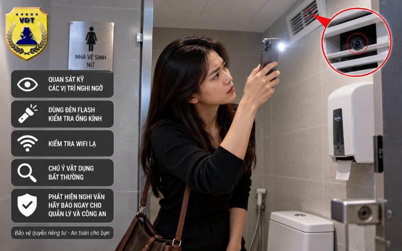 Kiểm Tra Camera Quay Lén Trong Nhà Vệ Sinh: Hướng Dẫn Nhận Biết Và Xử Lý Đúng Cách kiểm tra camera quay lén trong nhà vệ sinh